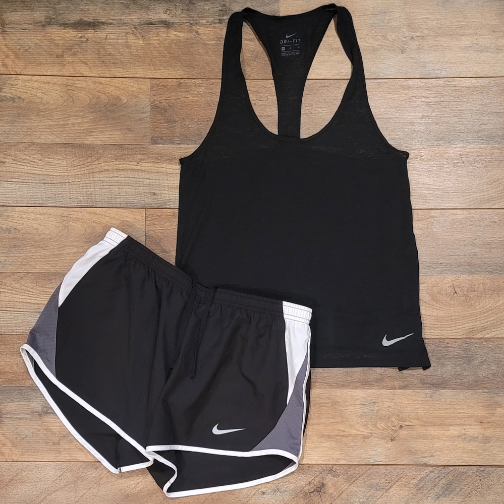 Nike Dri-Fit Athletic Tank and Shorts Set Sz M